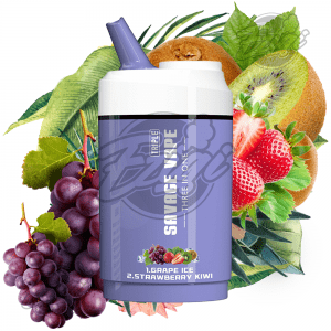 SAVAGE TRIPLE - GRAPE ICE & STRAWBERRY KIWI