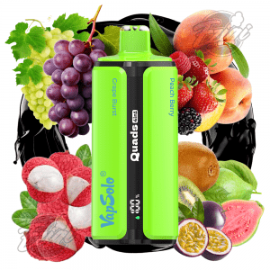 VAPSOLO QUADS - GRAPE BURST & LYCHEE ICE & PEACH BERRY & KIWI PASSION FRUIT GUAVA