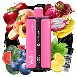 VAPSOLO QUADS - APPLE PEACH & BLUEBERRY WATERMELON & DRAGON FRUIT BANANA CHERRY & SOLO