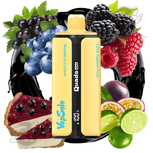 VAPSOLO QUADS - BLUEBERRY CURRANT & CHEESE CAKE & BLACKBERRY RED RASPBERRY & LIME PASSION FRUIT
