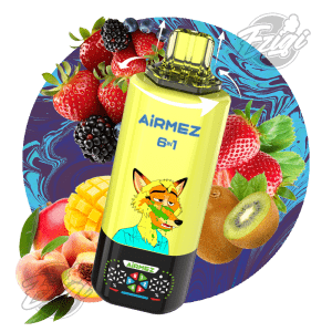 AIRMEZ FOX 6 IN 1 - LOVE 66 & STRAWBERRY KIWI & PEACH MANGO