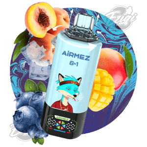 AIRMEZ FOX 6 IN 1 - PEACH ICE & MANGO ICE & DR BLUE