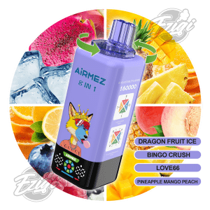 AIRMEZ FOX 8 IN 1 - DRAGON FRUIT ICE & BINGO CRUSH & LOVE66 & PINEAPPLE MANGO PEACH