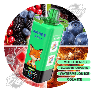 AIRMEZ FOX 8 IN 1 - MIXED BERRIES & BLUEBERRY RASPBERRY & WATERMELON ICE & COLA ICE