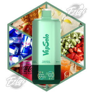 VAPSOLO SIXER - PINEAPPLE APPLE PEAR & RED BULL & CHERRY COLA & SOLO #1 & STRAWBERRY KIWI & SEX ON THE BEACH