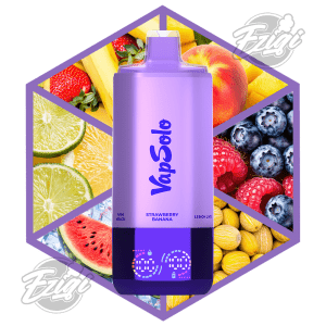 VAPSOLO SIXER - STRAWBERRY BANANA & LEMON LIME & WATERMELON ICE & PEACH MANGO PINEAPPLE & SOUR TRIPLE BERRY & HAMMI MELON
