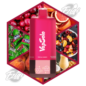 VAPSOLO SIXER - TRIPLE CHERRY & WATERMELON BUBBLEGUM & JUICY PEACH ICE & GRAPEFRUIT REFRESHER & LOVE 66 & COCOLOCO