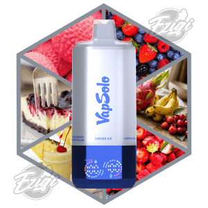 VAPSOLO SIXER - LYCHEE ICE & CHEESECAKE & PINA COLADA & MIXED BERRY & DRAGONFRUIT BANANA CHERRY & STRAWBERRY WATERMELON